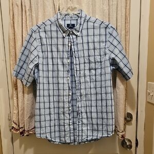 George Men's Light Blue Checkered Shirt